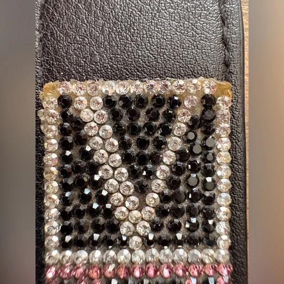 Victorias Secret Black, Red, Pink and White Bedazzled Women's Wristlet keychain - Picture 4 of 7